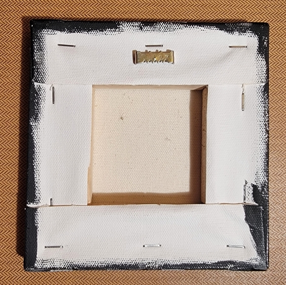 Susan Kline Original Painting With Sock Monkey, Flying Monkey, 6 in x 6 in - Picture 10 of 10